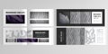 Vector layouts of horizontal presentation design templates for landscape design brochure, cover design, flyer, book