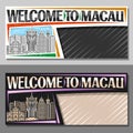 Vector layouts for Macau Royalty Free Stock Photo