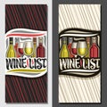 Vector layouts for Wine List Royalty Free Stock Photo
