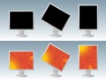 Vector LCD monitor Royalty Free Stock Photo