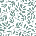 Seamless pattern vector.Leaf background vector.