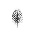 Vector leaf imprint Royalty Free Stock Photo