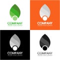 Vector leaf logo, Abstract leaf symbol logo. green clean eco icon tree growth. vector logo Royalty Free Stock Photo