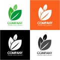 Vector leaf logo, Abstract leaf symbol logo. green clean eco icon tree growth. vector logo. logo Royalty Free Stock Photo