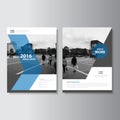  4 diseño anual libro cubrir diseño azul 