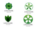 Vector leaves green nature logo and symbol