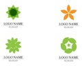 Vector leaves green nature logo and symbol