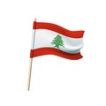 Vector Lebanon flag on a white background.