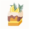 vector of lemon cake Royalty Free Stock Photo
