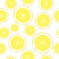 Vector lemon. Fresh lemon fruits, collection of vector illustrations. Cute yellow lemon slices on background