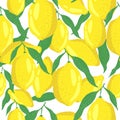 Vector lemon pattern. Simle style Royalty Free Stock Photo