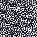 Vector leopard blue and gold texture. Seamless pattern