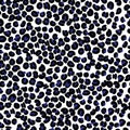Vector leopard blue and gold texture. Seamless pattern Royalty Free Stock Photo