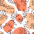 Vector Leopard seamless pattern design. trendy fashion animal print