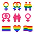 Vector lesbian symbols