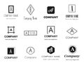 Vector letter A logos icons