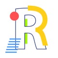 Vector letter R