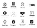 Vector letter V (vee) logos icons
