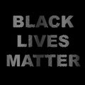 Vector lettering Black lives matter on the subject of racial discrimination