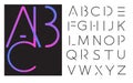 Vector lettering - font alphabet. Royalty Free Stock Photo