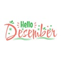 Vector Lettering Of \' Hello Desember \'