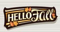 Vector lettering Hello Fall