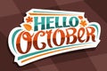 Vector lettering Hello October