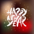 Vector lettering illustration phrase Happy New Year for posters, decoration, card, t-shirts and print. Royalty Free Stock Photo