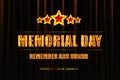 Vector lettering Memorial Day