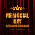 Vector lettering Memorial Day