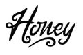 Vector lettering word honey black letters