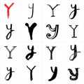 Vector letters. Royalty Free Stock Photo