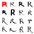 Vector letters. Royalty Free Stock Photo