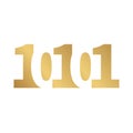 10101 vector lettertype golden logo design