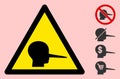 Vector Liar Warning Triangle Sign Icon
