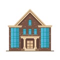 Vector library, flat design. The house is urban.
