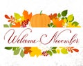 Vector lifestyle lettering hello November