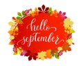 Vector lifestyle lettering Hello September