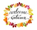 Vector lifestyle lettering Welcome Autumn