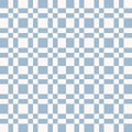 Vector light blue and white checkered geometric seamless pattern with squares Royalty Free Stock Photo