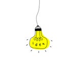 Vector light bulb icon with concept of idea Royalty Free Stock Photo