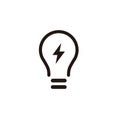 Light bulb icon for line vector Royalty Free Stock Photo