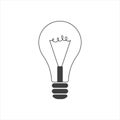 Vector light bulb icon on a white background. EPS10
