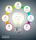 Vector light bulb for infographic. Royalty Free Stock Photo