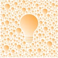 Vector light bulbs creativity and cooperation concept Royalty Free Stock Photo