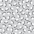 Vector light grey sheep polka dot scatter cute doodles seamless pattern 01 with stripes. Suitable for textile, gift wrap