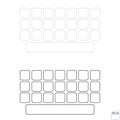 Vector light keyboard for smartphone, empty buttons