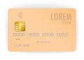 vector light orange credit card with shadow