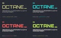 Vector light regular bold and rough industrial style display font, blocky typeface, futuristic uppercase letters and numbers, alp