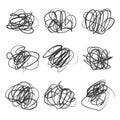 Vector light set hand drawn scribble shapes Royalty Free Stock Photo